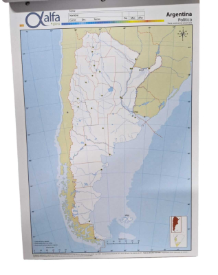 Mapa Alfa N°5 Político República  Argentina 20 Hjs