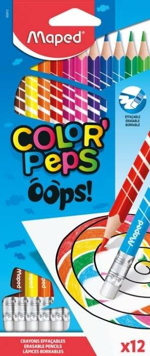 Lapices De Colores Maped X 12 Colores Borrables 832812