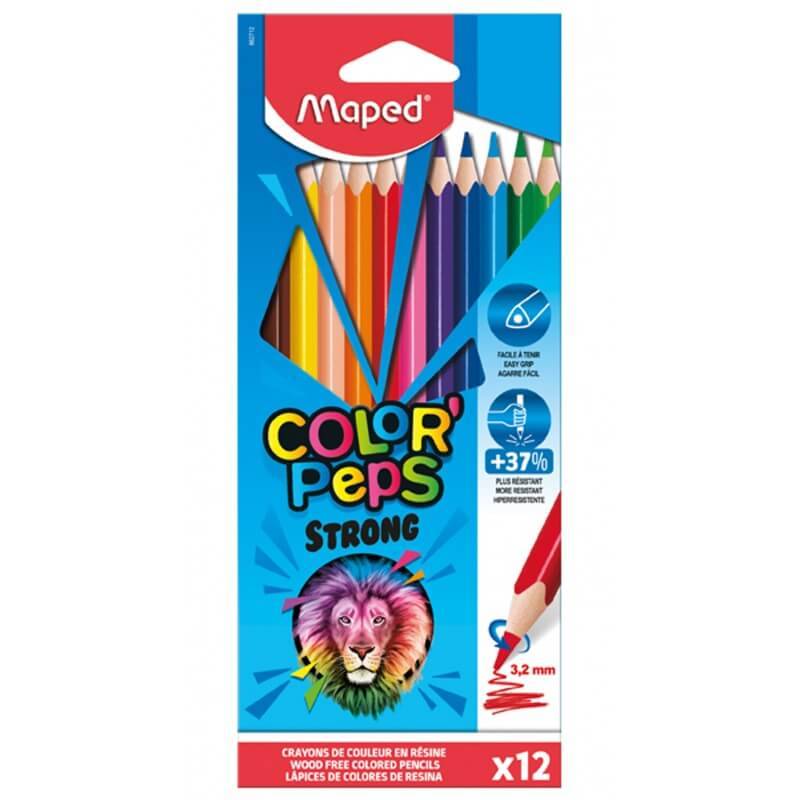 Lapices De Colores Maped Largos X 12 Strong 862712