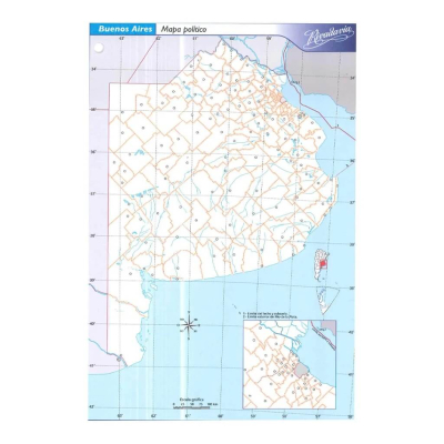 Mapa Rivadavia N°3 Político Buenos Aires 40 Hjs