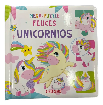Libro Megapuzzle Felices Unicornios Chiezho 30006