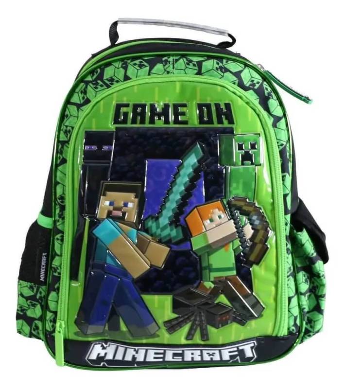 Mochila Cresko Minecraft 14 Espalda Mi086