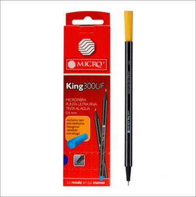 Microfibra Micro King 300Uf 0.4Mm Mandarina Caja X 10 Unid