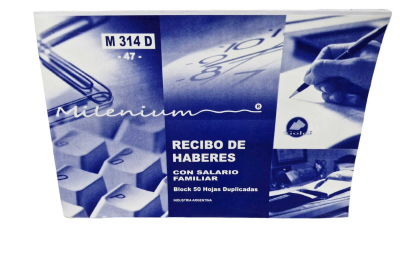 Talonario Recibo De Haberes 1/2 M314 C/Salario