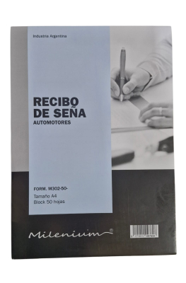 Talonario De Seña Automotor 50 Hjs M302