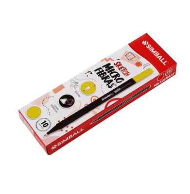 Microfibra Simball Sketch 0.4Mm Amarillo Caja X 10 Unid