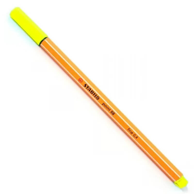 Microfibra Stabilo Point 88/024 Pta Metal 0,4Mm Fluo Amarillo 
