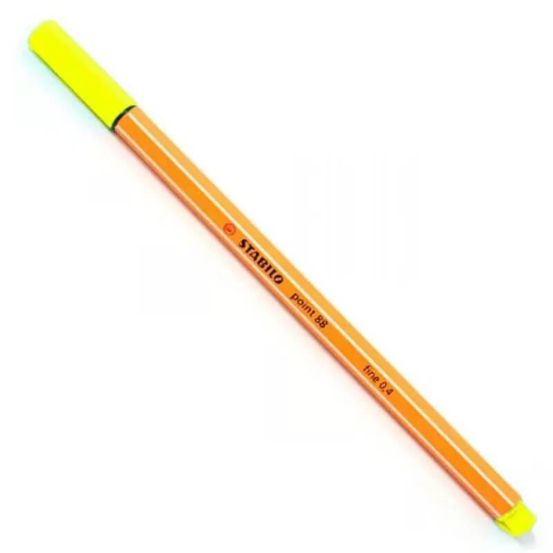 Microfibra Stabilo Point 88/024 Pta Metal 0,4Mm Fluo Amarillo