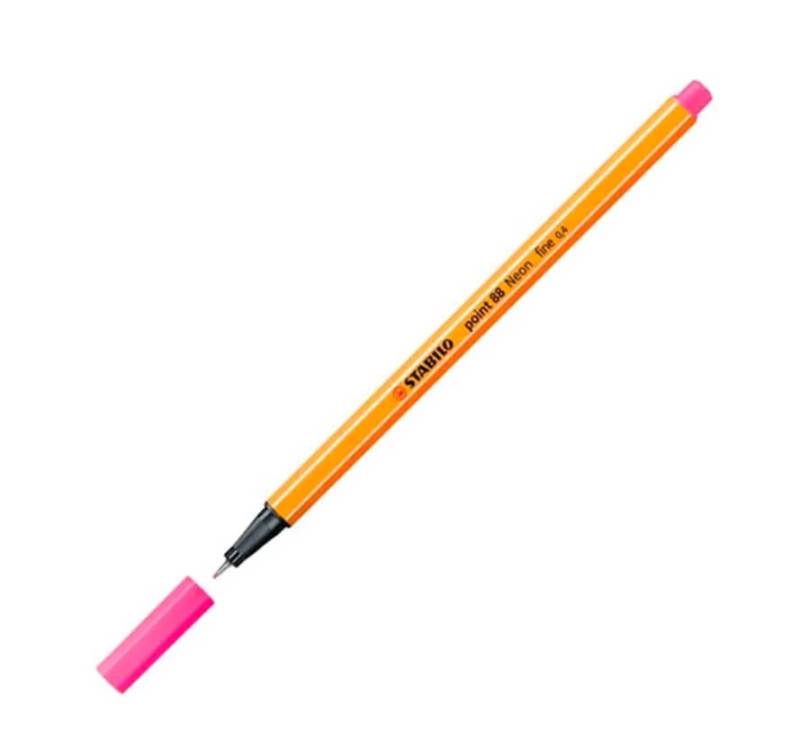 Microfibra Stabilo Point 88/056 Pta Metal 0,4Mm Fluo Rosa