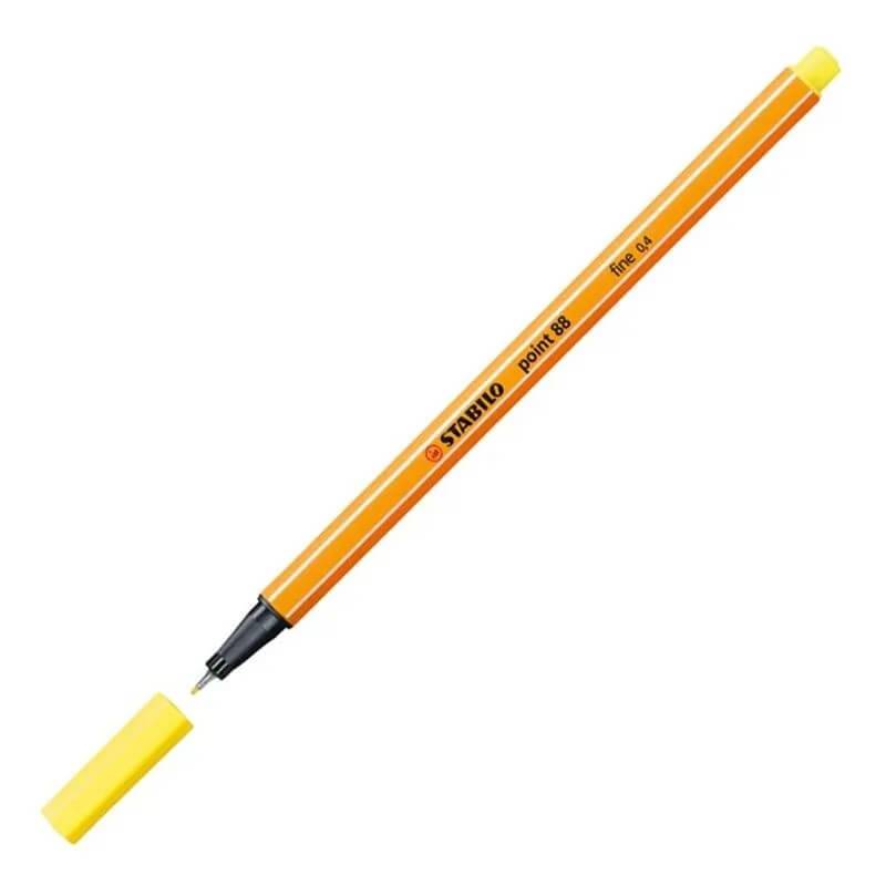 Microfibra Stabilo Point 88/24 Pta Metal 0,4Mm Amarillo Limón