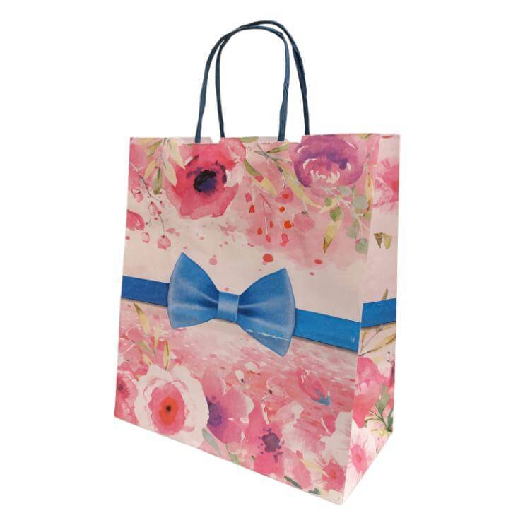 Bolsa P/Regalo Romipack Moño Blue 22X24