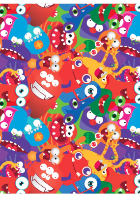 Papel Plastificado Muresco X 10 Unid Monsters 3880