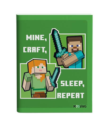 Cuaderno Mooving Minecraft T/Flex 48 Hjs Raya 2248