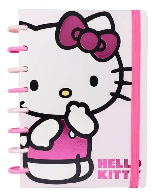Cuaderno Mooving A5 C/Discos Hello Kitty 80H + Stickers 12165