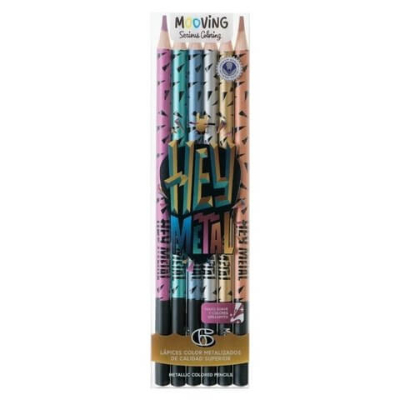 Lapices De Colores Mooving X 6 Metalizados 3011306