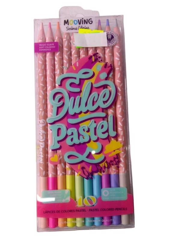 Lapices De Colores Mooving X 10 Pastel 3011110