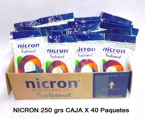 Porcelana En Frio Nicron X 250 Grs Caja X 40 Unid