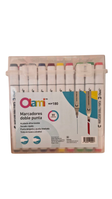 Marcadores Olami Doble Punta Estuche X 80 Colores