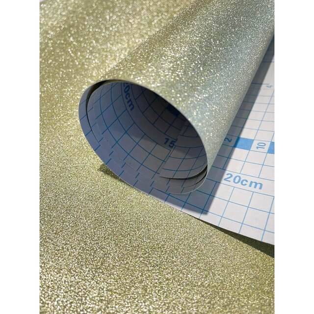 Rollo Autoadhesivo 45X10 Mts Glitter Dorado