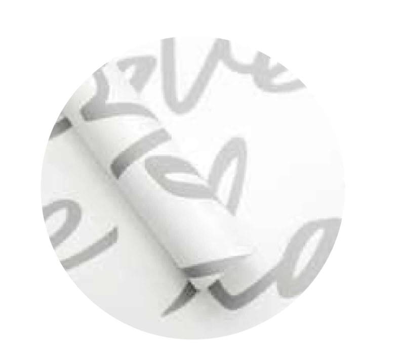 Papel Coreano Rexon 57X57Cm Love 045 Blanco 01 Paq X 10