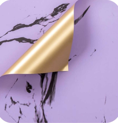 Papel Coreano Rexon 57X57Cm Marmolado Dorado 101 Lila 06 Paq X 10