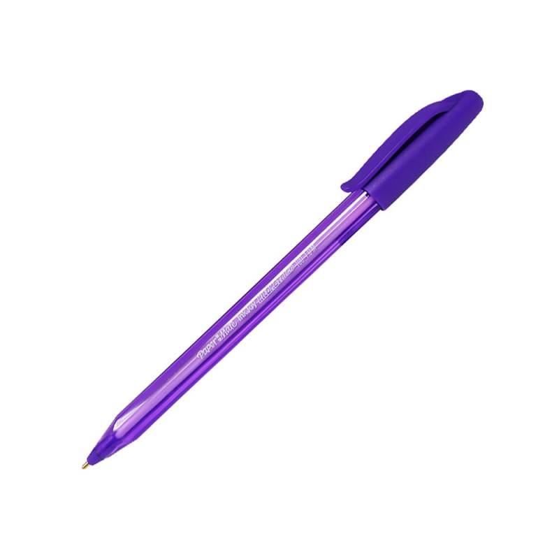 Boligrafo Paper Mate Kilometrico 100St Lila Caja X 12 Unid