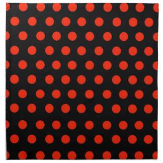 Papel Lunares Rojo Fondo Negro