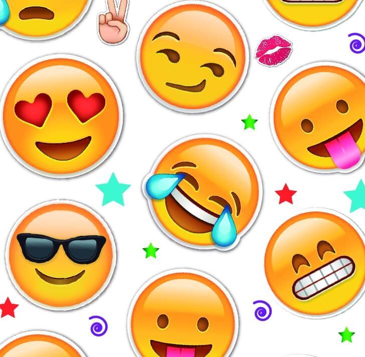 Papel Plastificado Fantasia Emoji Paq X 10
