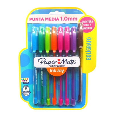Boligrafo Paper Mate Kilometrico 100St Blister X 8 Color
