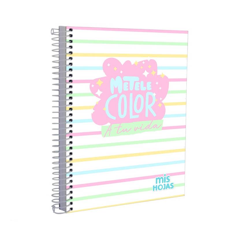 Cuaderno Mis Hojas Pastel 16X21 C/Esp X 100 Hjs Rayado