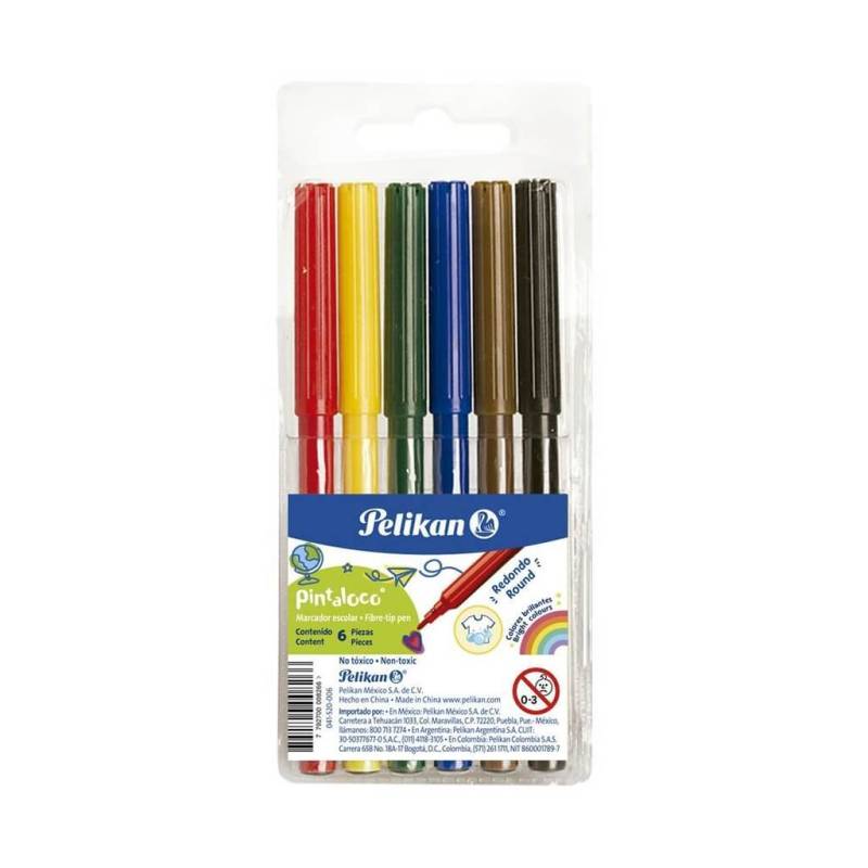 Marcadores Pelikan Pintaloco X 6 Colores