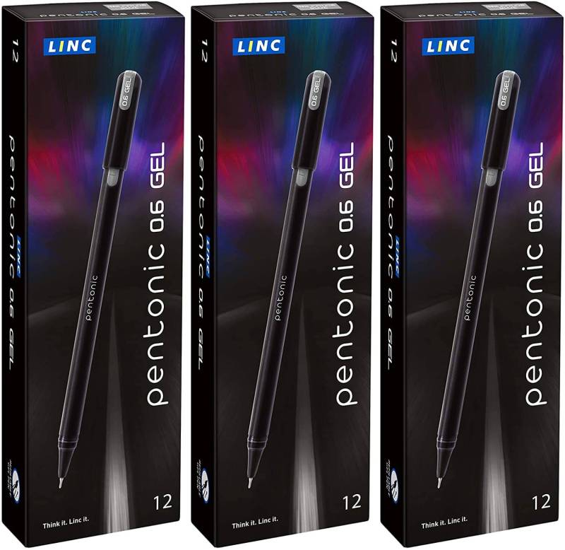 Boligrafo Pentonic Ball Color Negro Caja X 12 Unid 7024-K