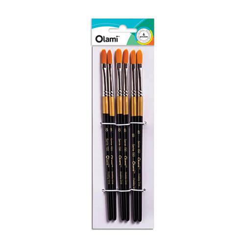 Pincel Olami Lengua De Gato Nº 150-4 Paq X 6 Unid