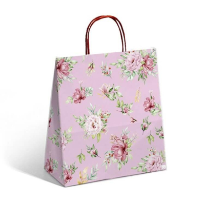 Bolsa P/Regalo Romipack Pink Flowers 22X24