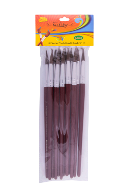 Pincel Van Orley Redondo Nº 10  Paq X 12 Unid