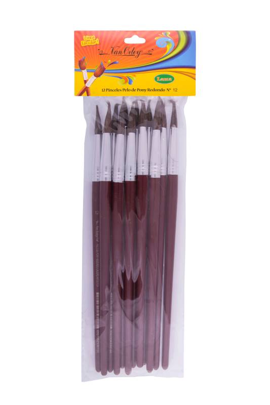 Pincel Van Orley Redondo Nº 10  Paq X 12 Unid