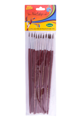 Pincel Van Orley Redondo Nº 0  Paq X 12 Unid