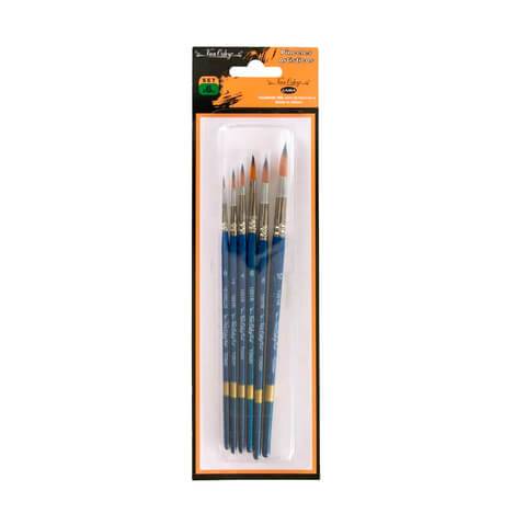 Pincel Van Orley Sintetico Redondo 1001R Blister X 6 Unid