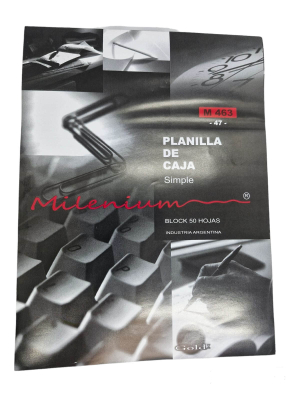 Talonario Planilla De Caja M463 Carta Vetical 50Hjs