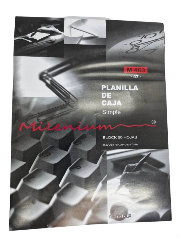 Talonario Planilla De Caja M463 Carta Vetical 50Hjs