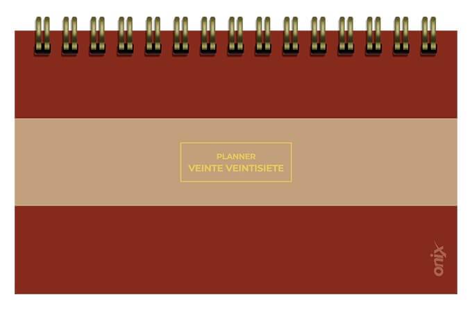 Agenda Onix 2027 C/Esp Pocket Planner 3 Bordo/Beige Semanal Ag27D003