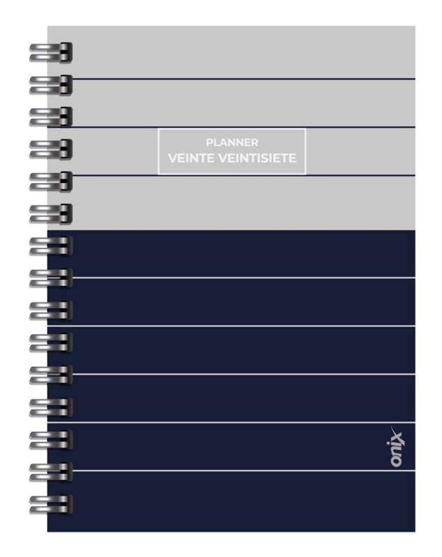 Agenda Onix 2027 C/Esp Planner 2 Gris/Negro 16X22 Diaria Td 320 P Ag27A003