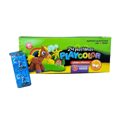 Plastilina Playcolor X 24 Celeste