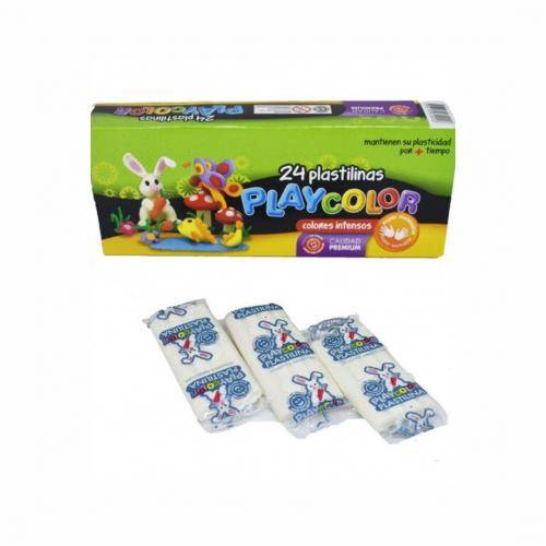 Plastilina Playcolor X 24 Blanco