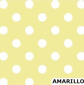 Papel Lunares Blanco Fondo Amarillo Pastel