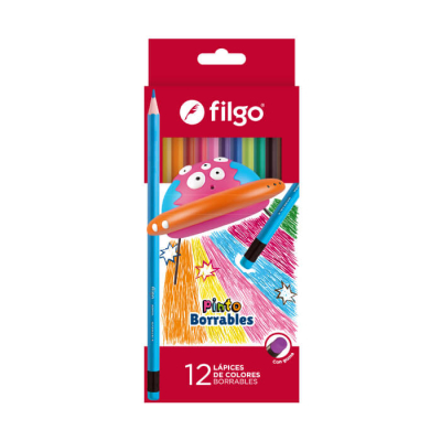 Lapices De Colores Filgo Pinto X 12 Borrables