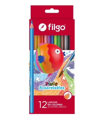 Lapices De Colores Filgo Madera X 12 Acuarelable