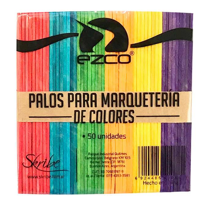 Palito Helado Color Paq X 50 Unid Ezco