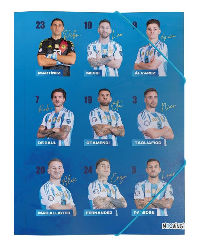 Carpeta 3 Solapas C/Elástico Oficio Mooving Afa Selección 5229