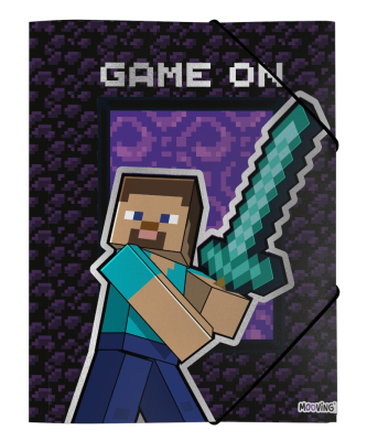 Carpeta 3 Solapas C/Elástico Oficio Mooving Minecraft 5248